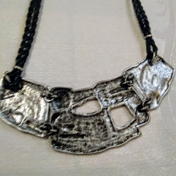 Silver Tone Statement Necklace - Picture 5 of 5